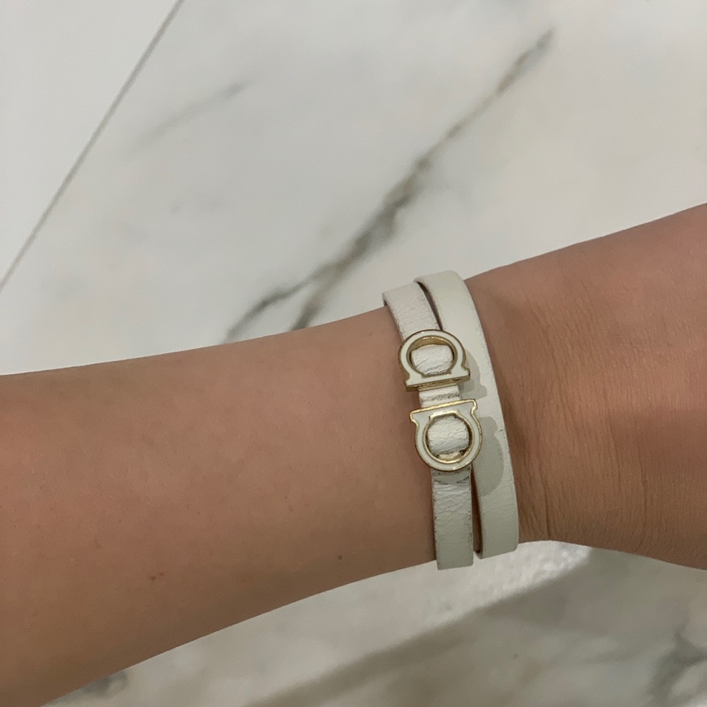Salvatore Ferragamo soft leather wrap bracelet